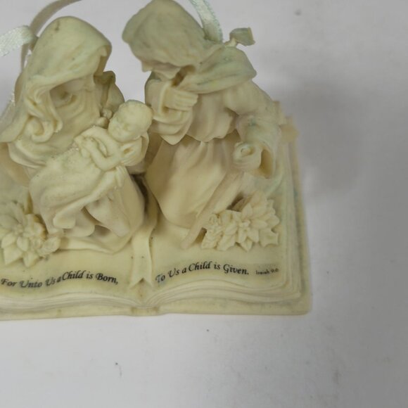 Ivory Holy Family Ornament 3.5" Christmas Collection By Family Christian Stores - Picture 3 of 9